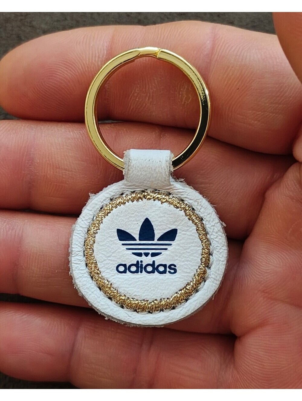 Adidas Originals Trefoil Leather Keychain